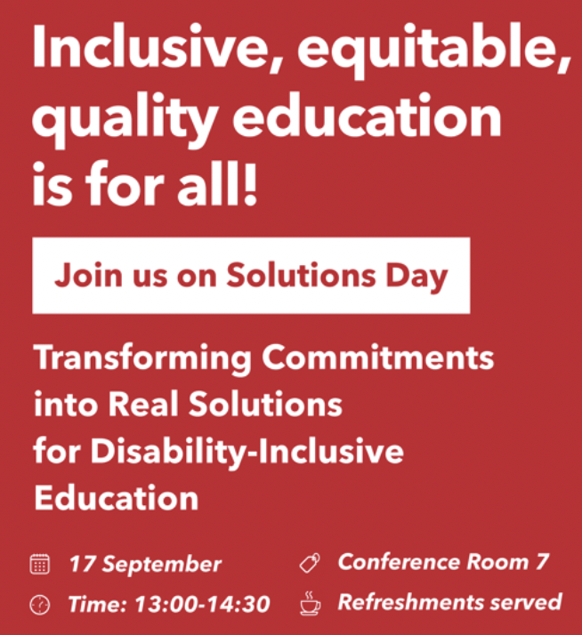 Featured image for “Transforming Commitments into Real Solutions for Disability-Inclusive Education”